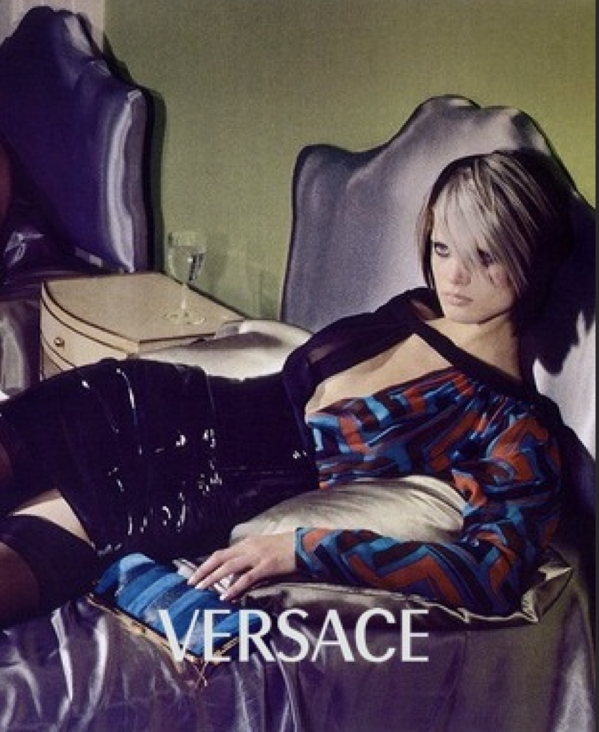 VERSACE 2001 Bold Geometric Wrap Blouse (S) - EMERIEU