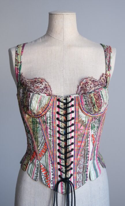 CHRISTIAN LACROIX 1997 Colorful Striped Corset (S-M)