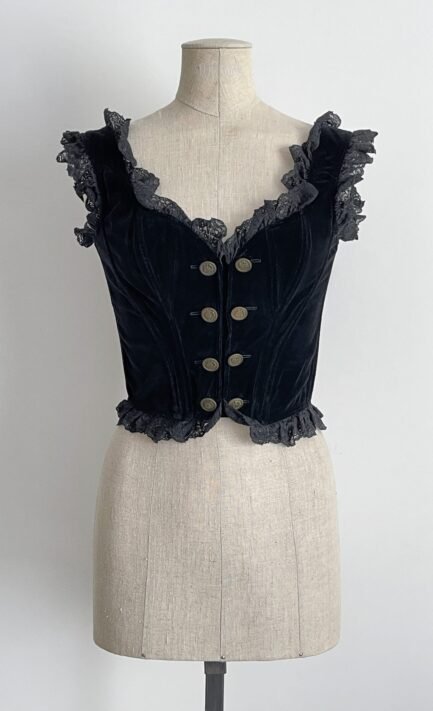 CHANTAL THOMASS 1994 Renaissance Black Velvelt Corset (S)