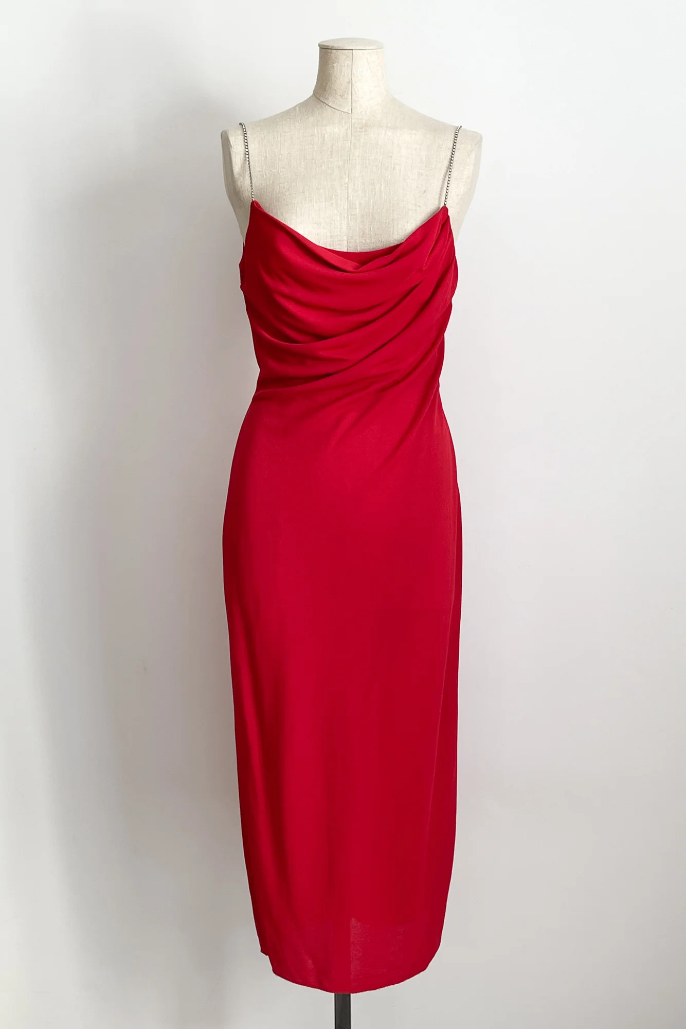 EMERIEU-Blumarine-1990s-red-draped-strass-dress-1