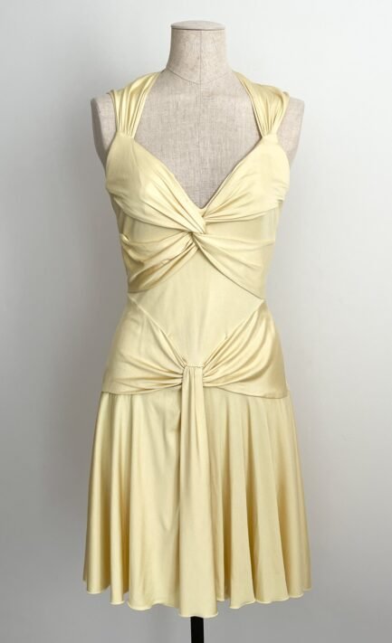 VALENTINO 2004 Yellow Silk Dress (M)