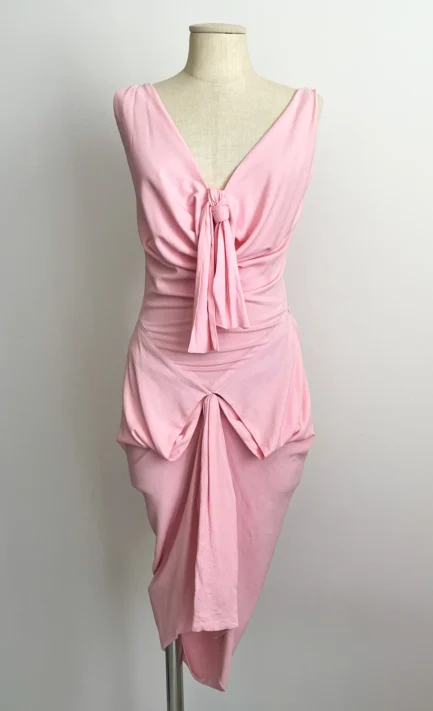 VIVIENNE WESTWOOD 2009 Pink Draped Dress (XS-S)