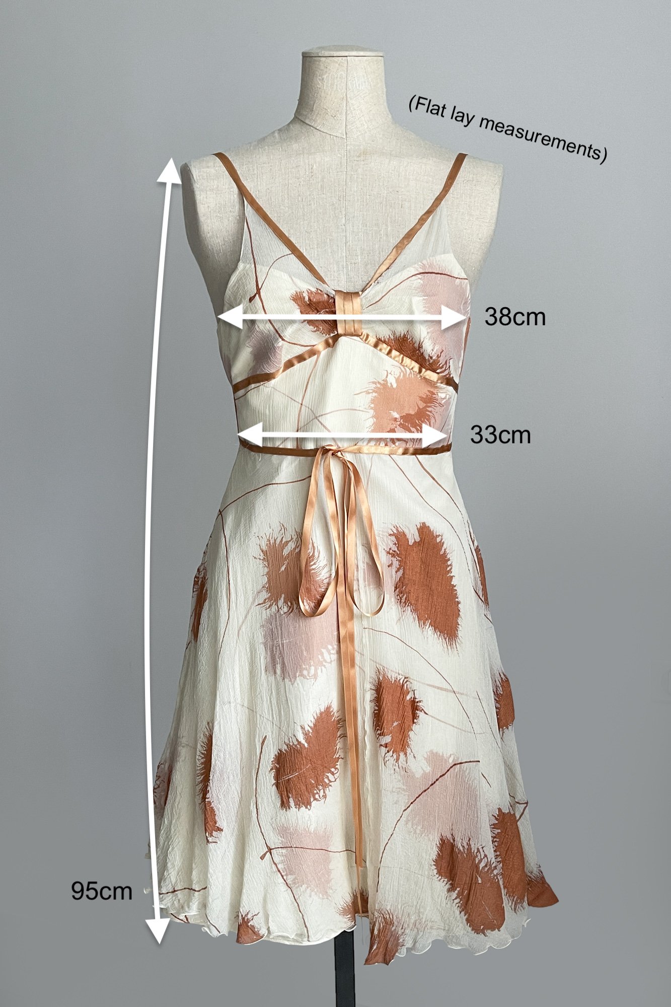 CHLO 1997 Feather Print Silk Dress (S) - EMERIEU CHLO 1997 Feather Print Silk Dress (S) - EMERIEU