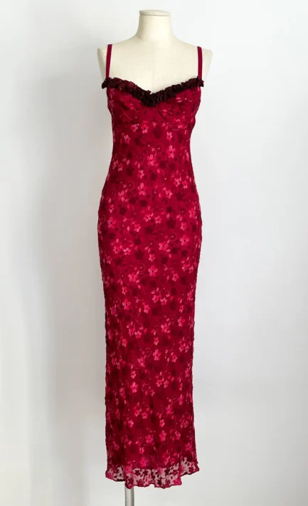 LOLITA LEMPICKA 1999 Floral Bodycon Dress (S)