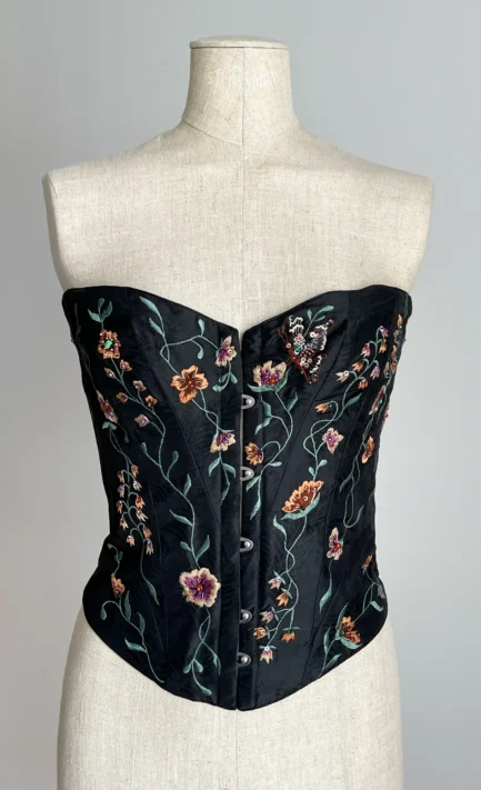 LOLITA LEMPICKA 2000 Black Embroidered Corset (L)