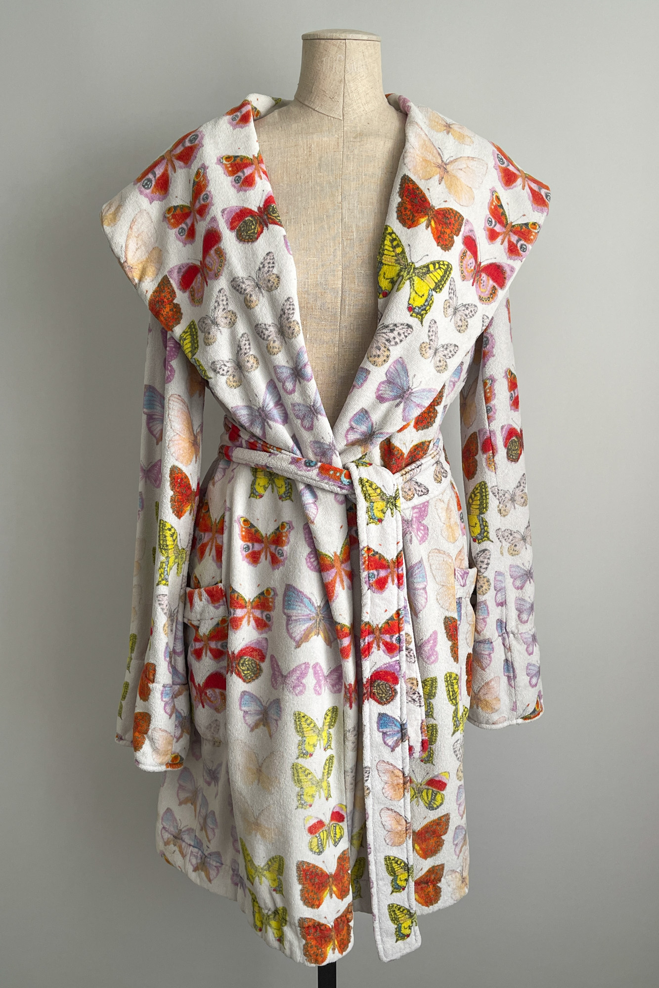 Barocco printed cotton bathrobe in multicoloured - Versace Home