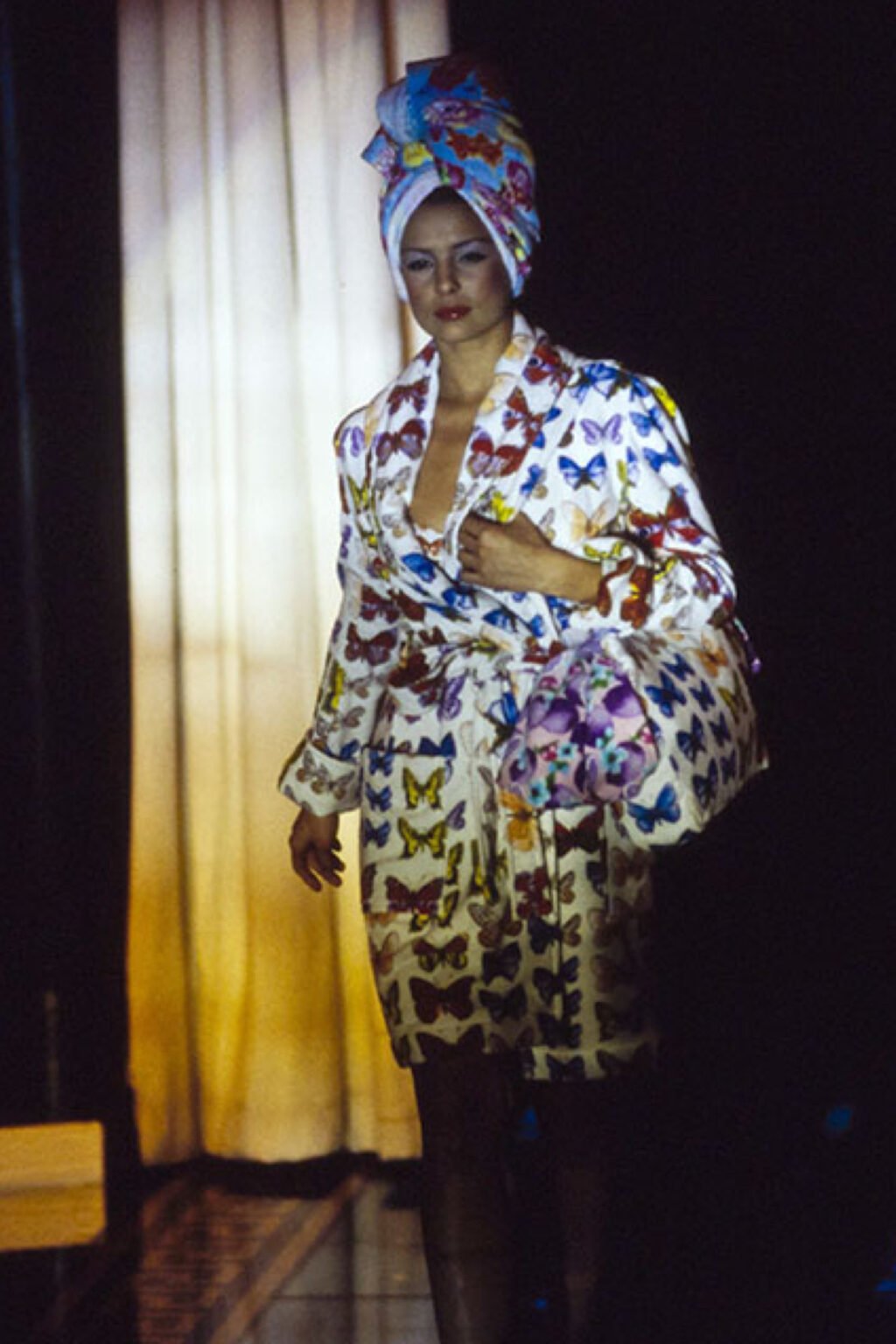VERSACE 1995 Butterfly Cotton Bathrobe (S-M-L) - EMERIEU