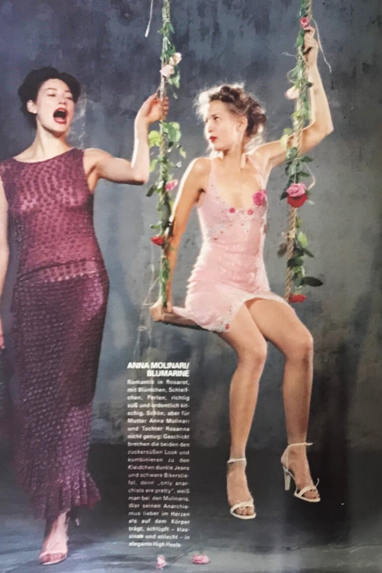 Blumarine A/W 2002 Pink Devoré Velvet Mini Dress