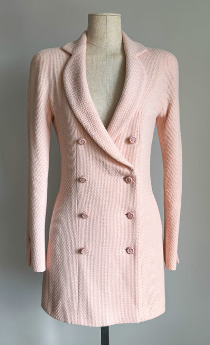 CHRISTIAN DIOR 1997 Light Pink Wool Double-Breasted Jacket (S-M)