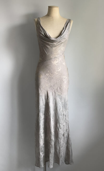 LOLITA LEMPICKA 1999 Cowl Neck Silk Floral Dress (XS)
