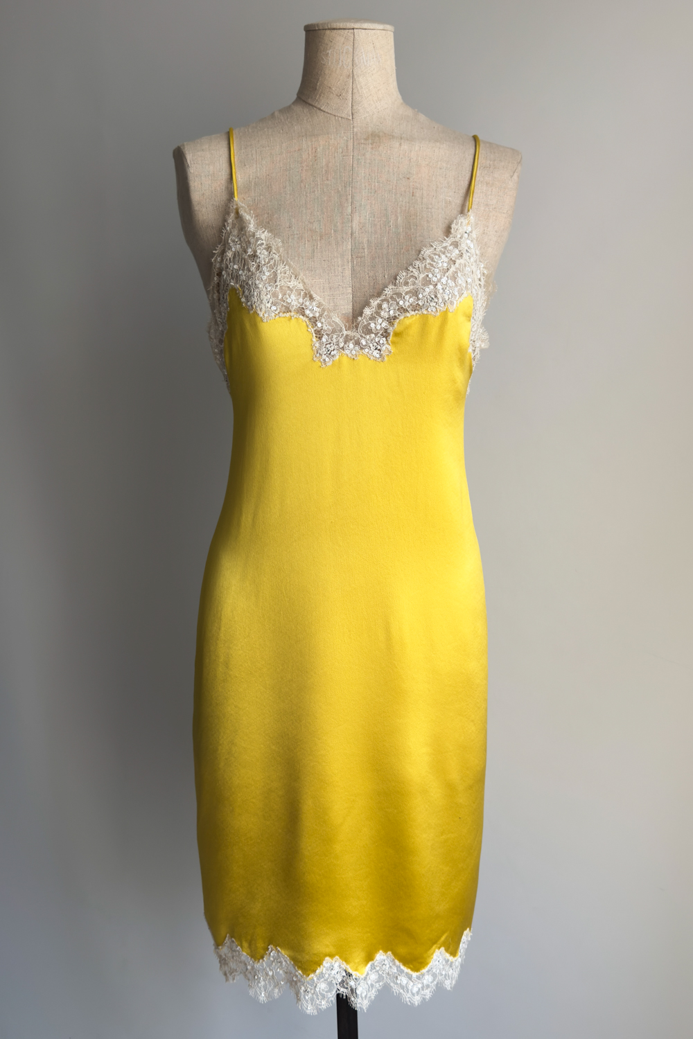 EMERIEU-Valentino-SS-2006-vintage-yellow-silk-beaded-slip-dress-1