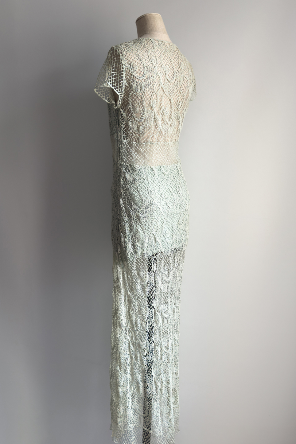 EMERIEU-Chloé-by-Karl-Lagerfeld-SS-1994-vintage-blue-green-light-mint-color-fishet-maxi-dress-3