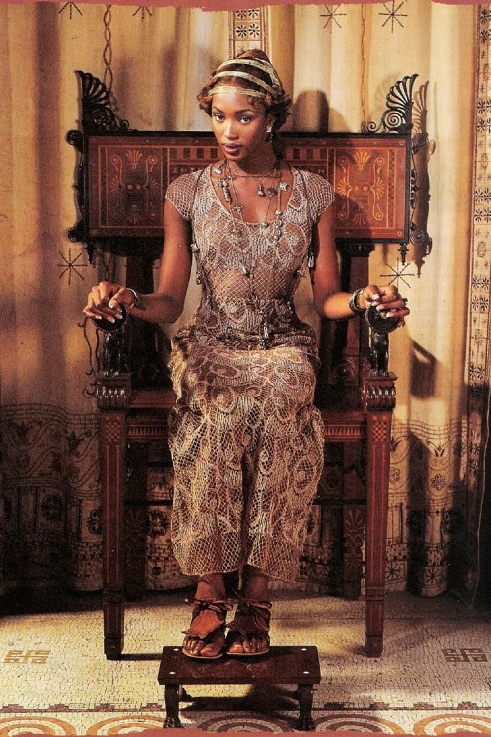 EMERIEU-Chloé-by-Karl-Lagerfeld-SS-1994-vintage-blue-green-light-mint-color-fishet-maxi-dress-naomi-campbell-ad-campaign