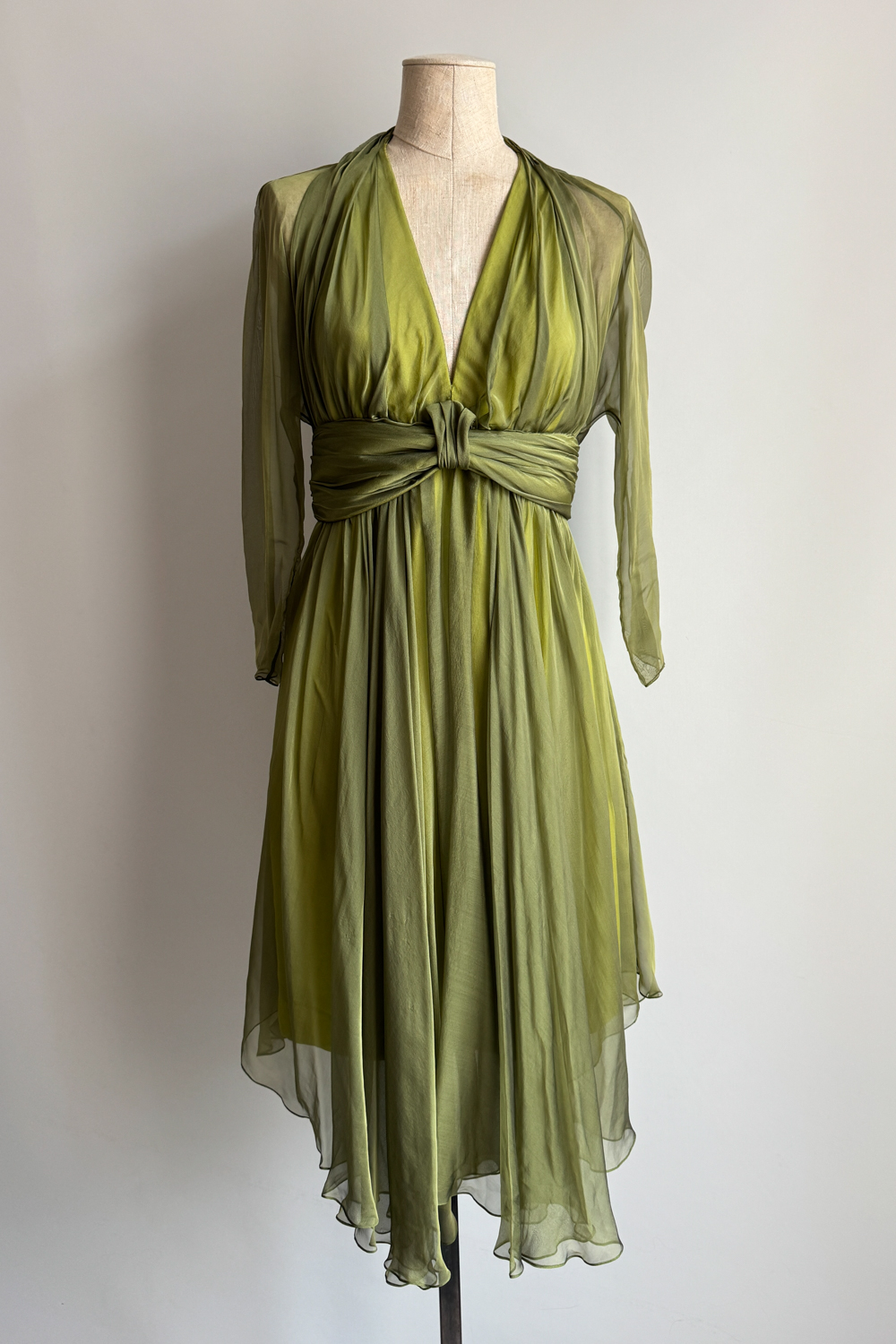 EMERIEU-Chloé-by-Martine-Sitbon-SS-1992-vintage-green-silk-midi-dress-1