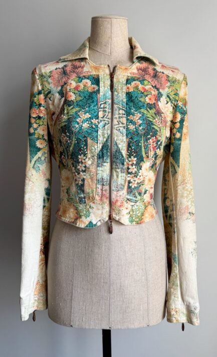ROBERTO CAVALLI 2002 Multicolor Printed Cotton Jacket (S)