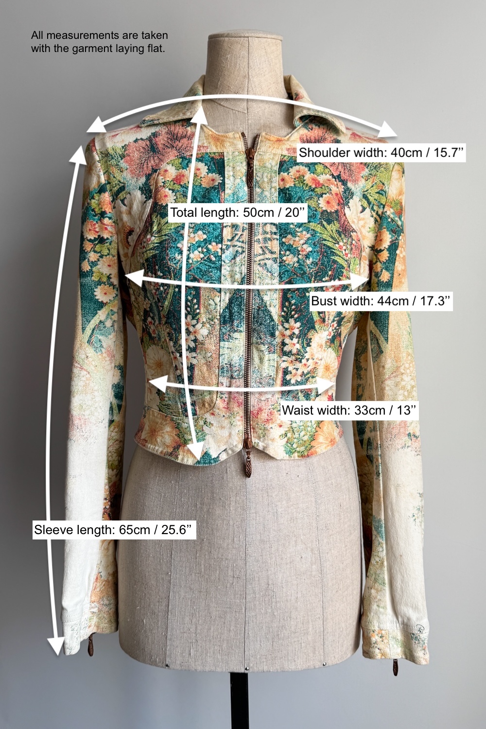 EMERIEU-Roberto-Cavalli-SS-2002-vintage-printed-floral-multicolor-cotton-jacket-measurements