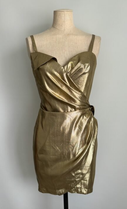 THIERRY MUGLER 1990 Gold Lamé Dress (M)
