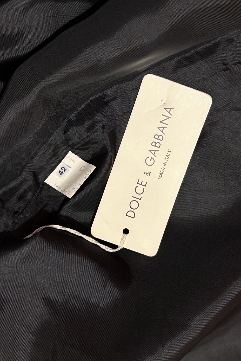 EMERIEU-Dolce-&-Gabbana-SS-1995-vintage-black-reflective-silver-discs-glitter-sequin-mini-flared-skirt-label