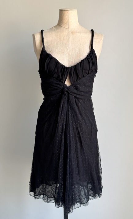 JOHN GALLIANO 2010 Black Keyhole Mini Dress (M)