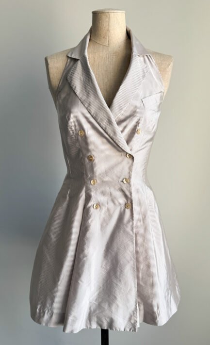 CHANTAL THOMASS 1990s Striped Skater Mini Dress (S)