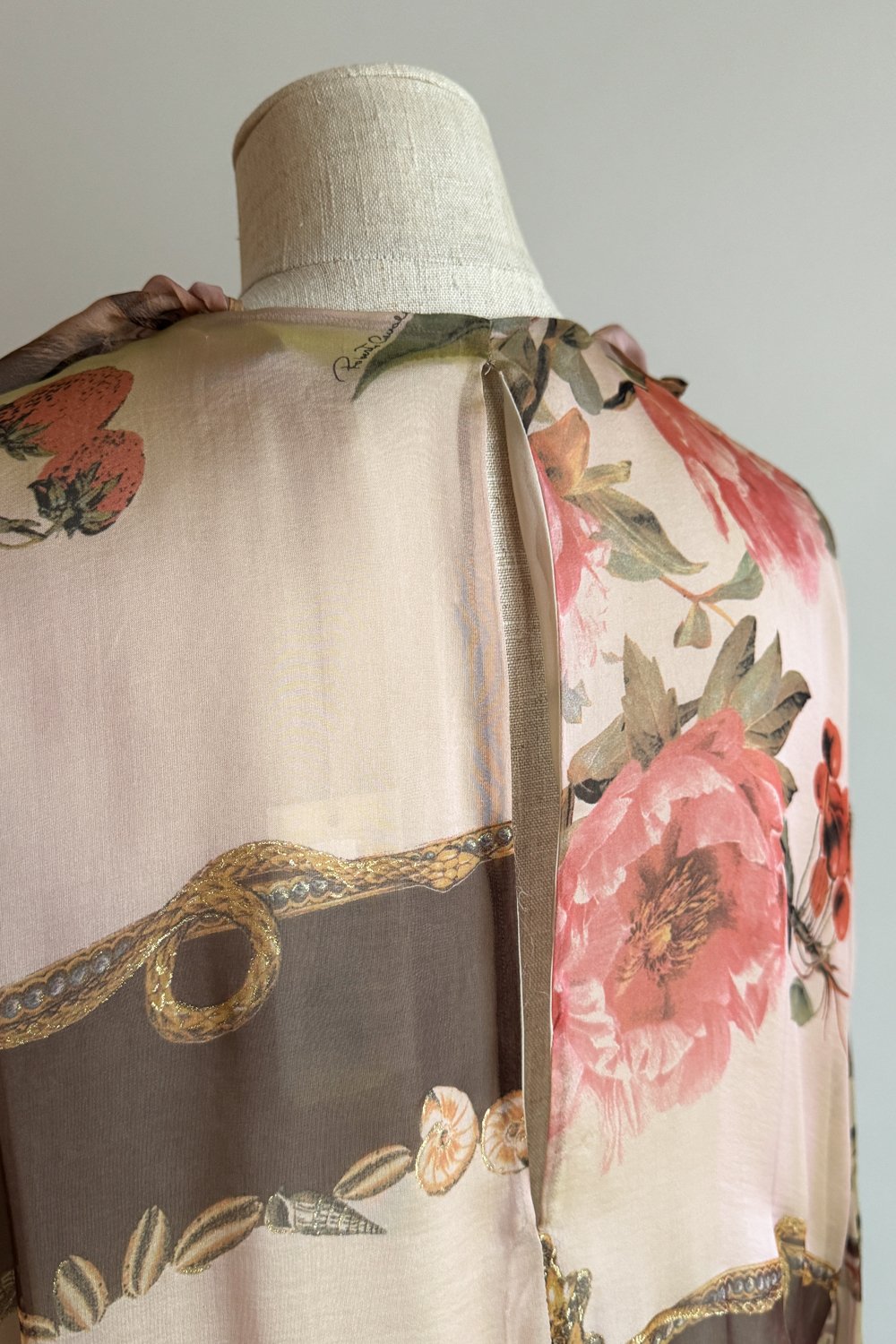 EMERIEU-Roberto-Cavalli-SS-2002-vintage-brown-lace-up-printed-ruffle-dress-11