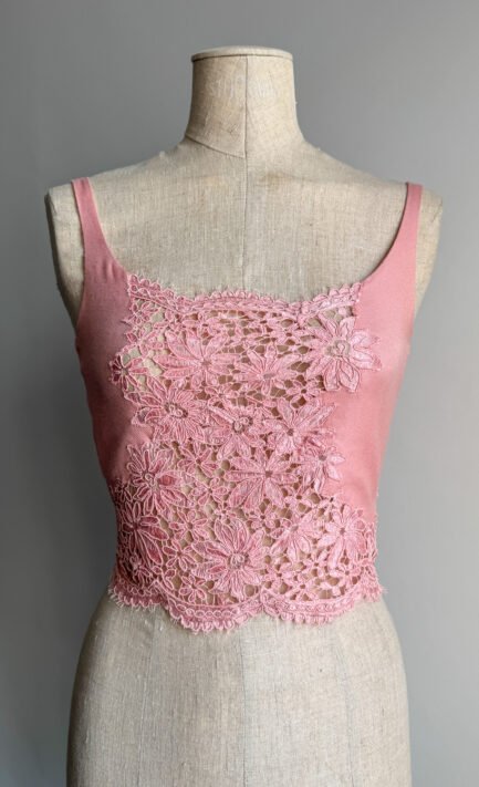 VALENTINO 2000 Pink Lace Top (XS-S)