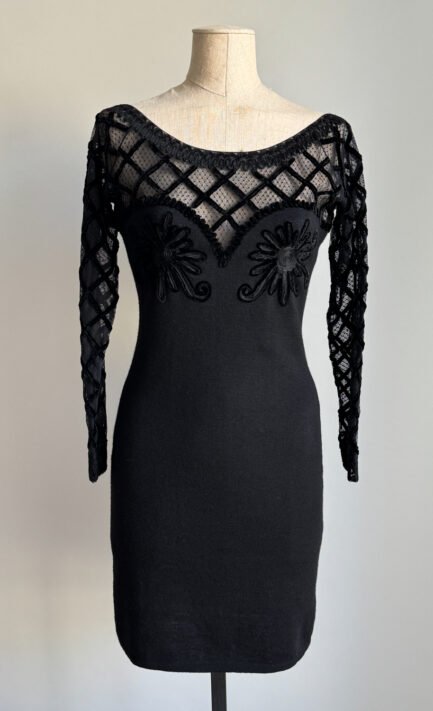 CHRISTIAN LACROIX 1988 Black Knit Dress (M)