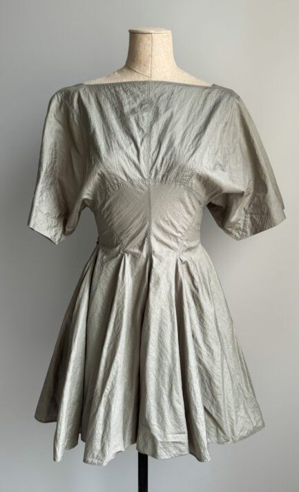 ALAÏA 1988 Grey Stone Skater Mini Dress (S)