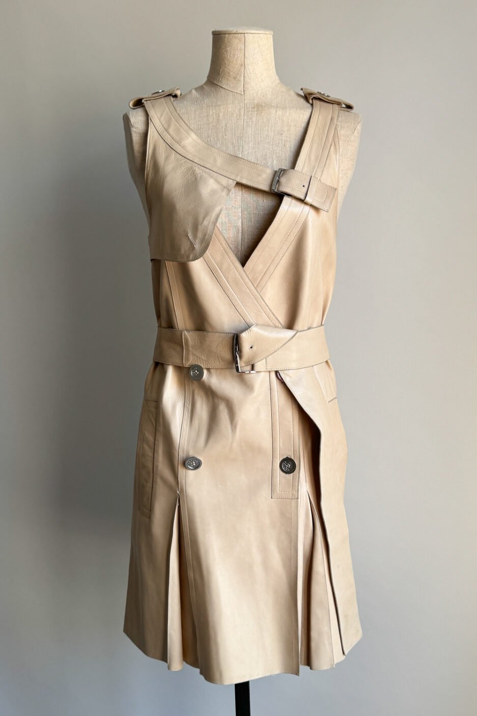celine beige dress Cline Beige A-Line Dress DeTHEIA
