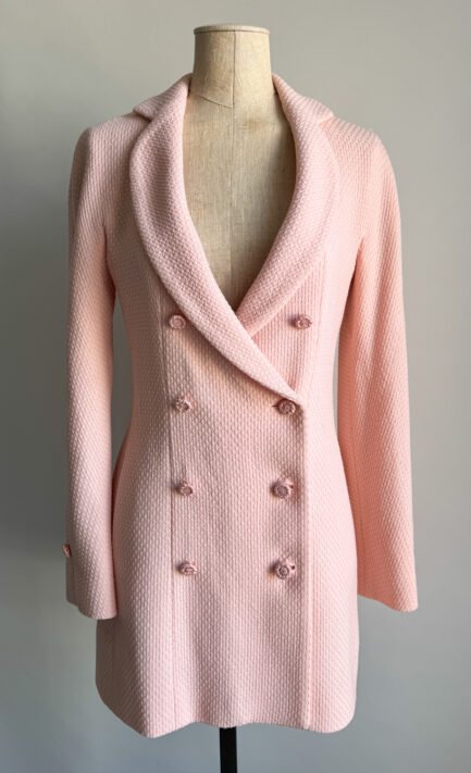 CHRISTIAN DIOR 1997 Light Pink Wool Double Breasted Jacket (S-M)