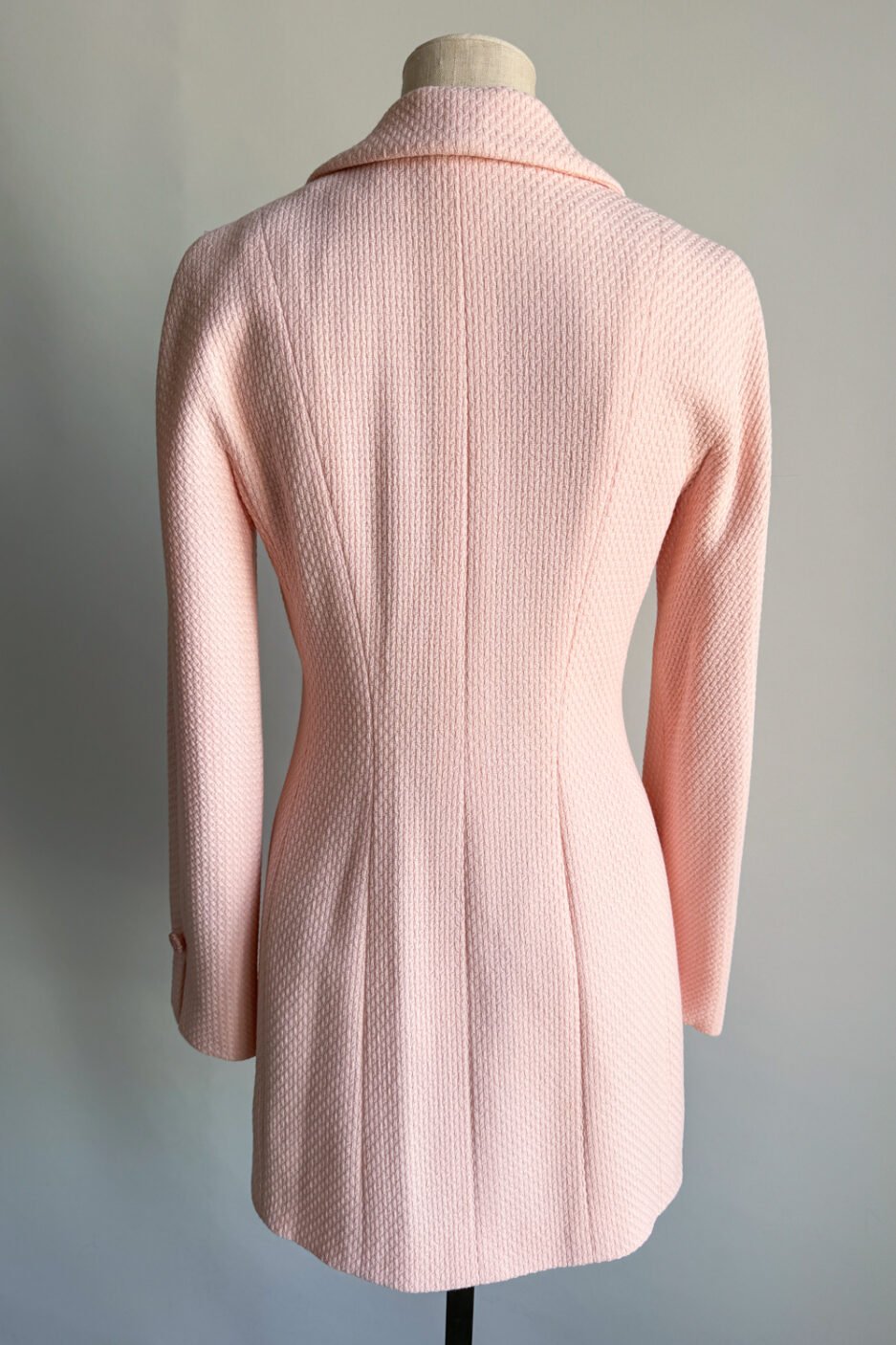 CHRISTIAN DIOR 1997 Light Pink Wool Double Breasted Jacket (S-M