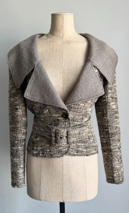 VALENTINO 2000's Sculptural Tweed Jacket (M)