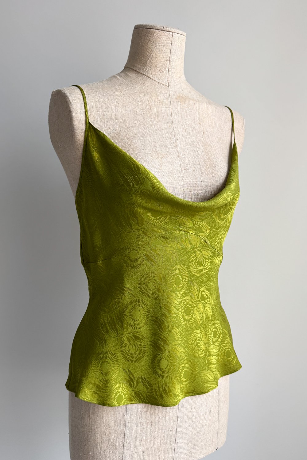 EMERIEU-christian-dior-by-john-galliano-SS-1998-vintage-chartreuse-green-silk-caraco-top-2
