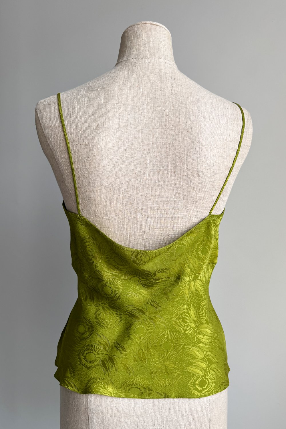 EMERIEU-christian-dior-by-john-galliano-SS-1998-vintage-chartreuse-green-silk-caraco-top-4