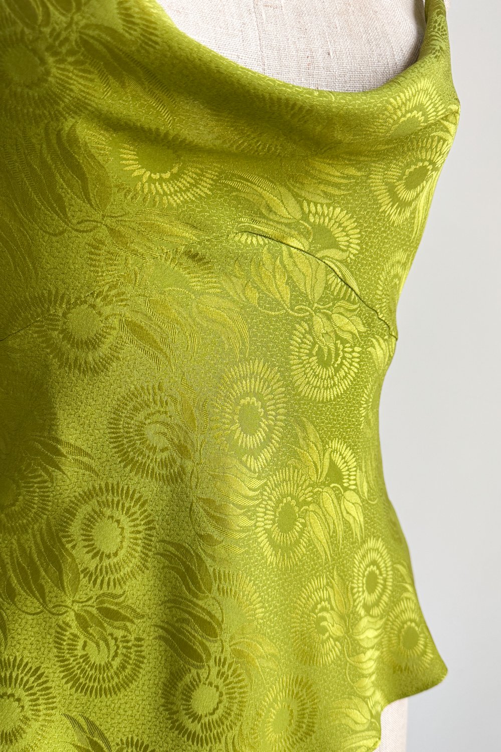 EMERIEU-christian-dior-by-john-galliano-SS-1998-vintage-chartreuse-green-silk-caraco-top-5