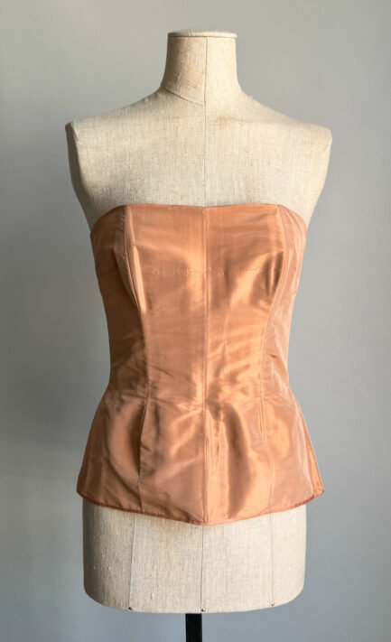 CHRISTIAN DIOR 1997 Haute Couture Apricot Silk Corset (M)