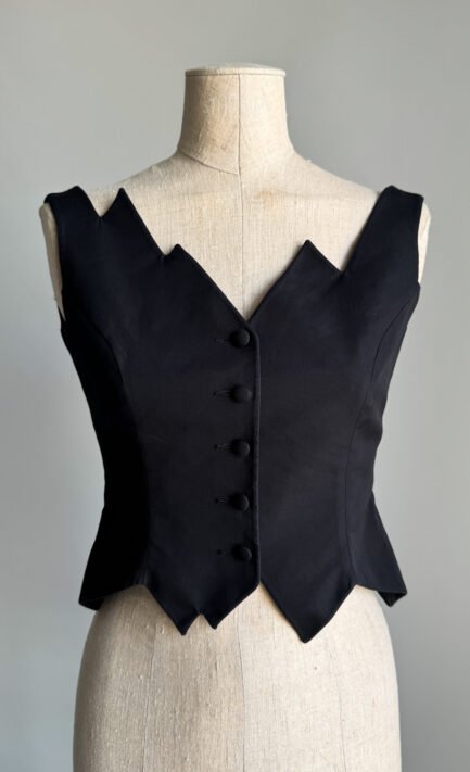 KENZO 1994 Black Zigzag Edge Top (S-M)
