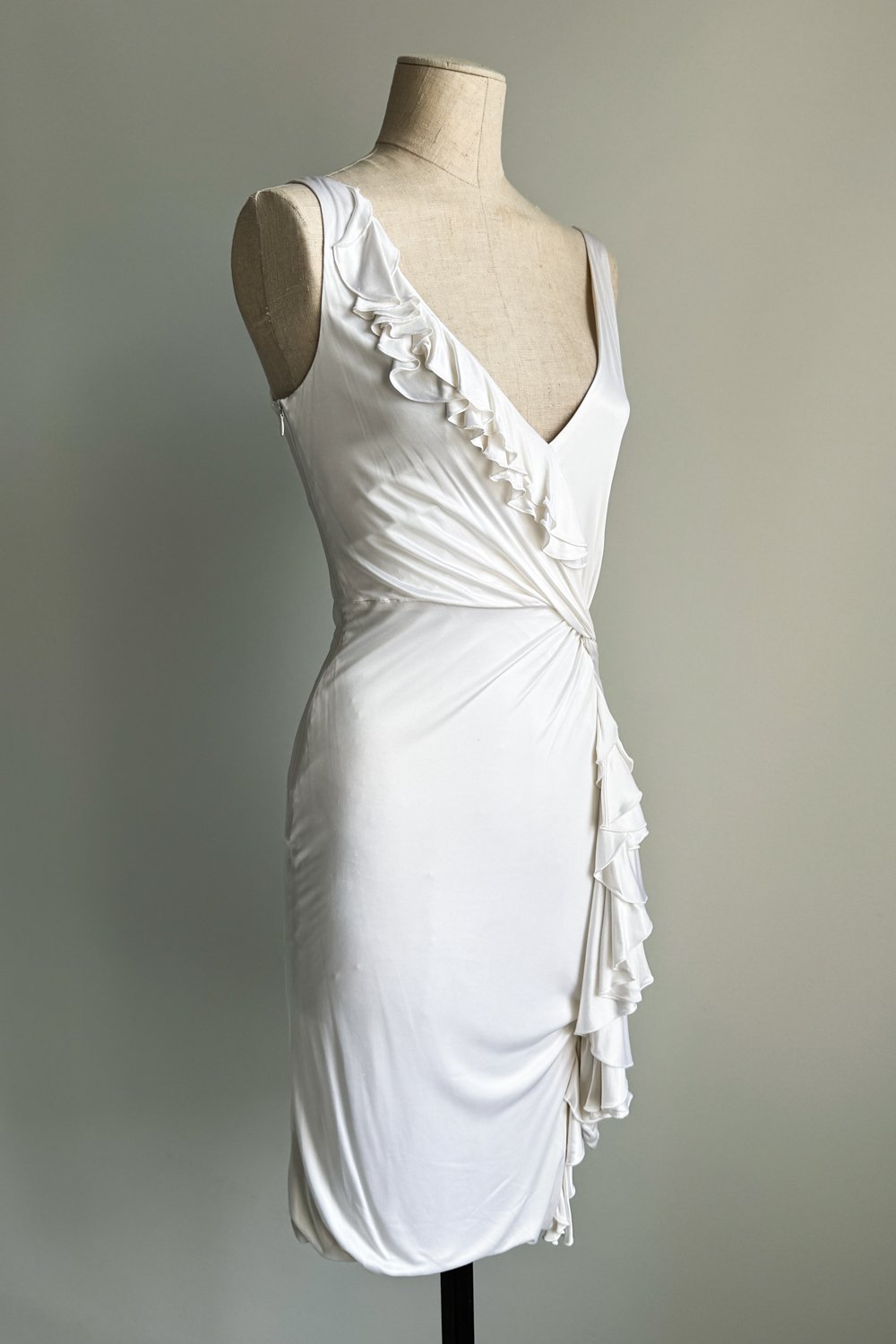 EMERIEU-Versace-2006-2000s-white-draped-ruffle-mini-dress-2