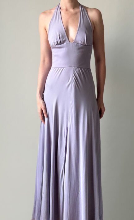 VALENTINO 2000's Lavender Halter Gown (M)