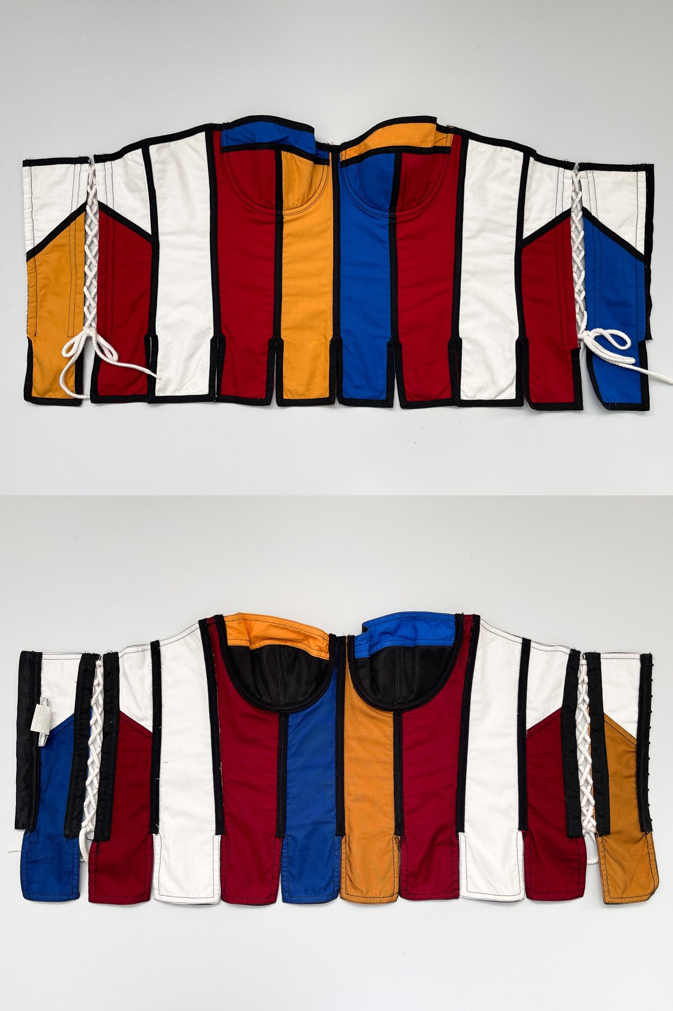 EMERIEU-Chantal-Thomass-spring-summer-1992-multicolor-cotton-lace-up-corset-inside-outside