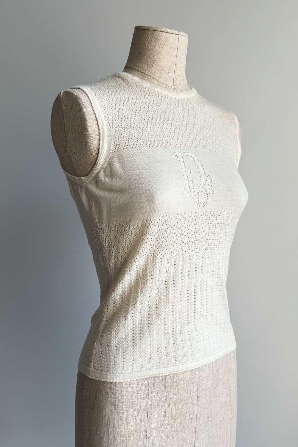 EMERIEU-Christian-Dior-by-john-Galliano-SS-2003-vintage-cream-knit-tank-top-cardigan-set-3
