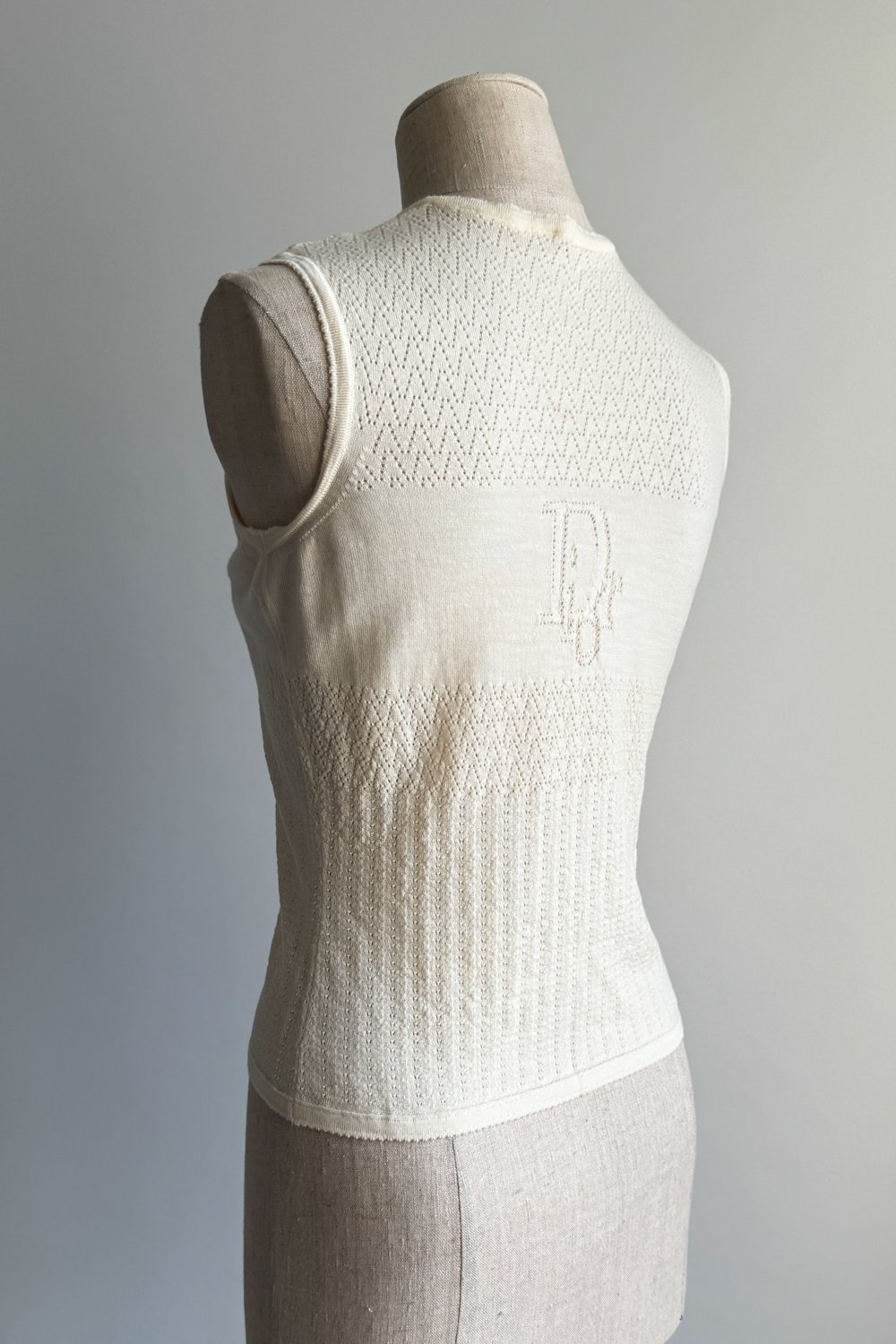 EMERIEU-Christian-Dior-by-john-Galliano-SS-2003-vintage-cream-knit-tank-top-cardigan-set-5