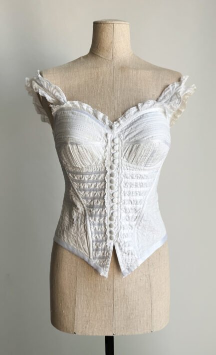 DOLCE & GABBANA 1993 White Cotton Lace Corset (S)