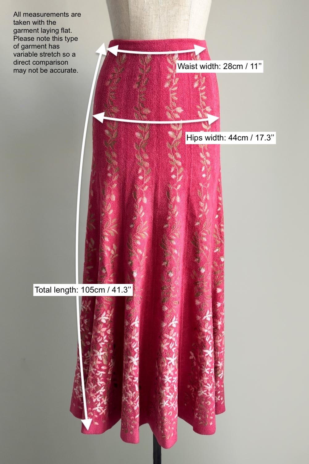 EMERIEU-Alaïa-FW-2000-vintage-pink-floral-jacquard-knit-maxi-skirt-measurements