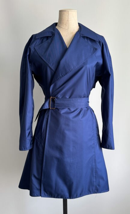 ALAÏA SS 1987 Navy Blue Trench Coat