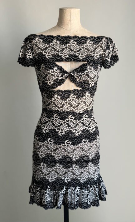 CHANTAL THOMASS SS 1995 Black & White Runway Lace Set