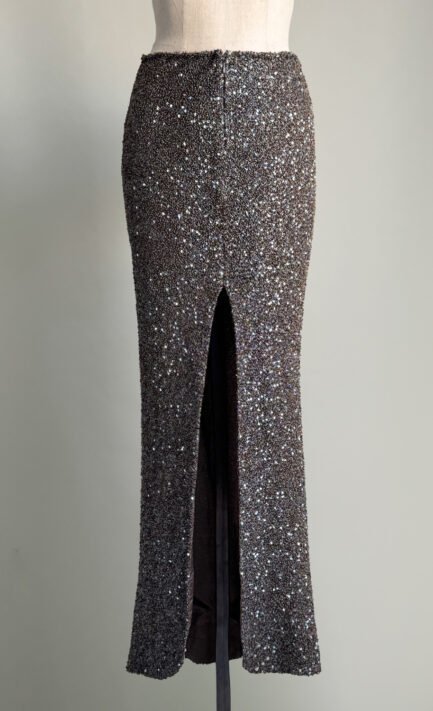 CHLOÉ by Stella McCartney SS 1998 Brown Beaded Maxi Skirt