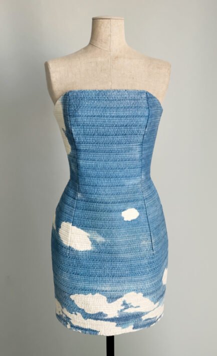 GIANFRANCO FERRE SS 1992 Runway Cloud Print Mini Dress