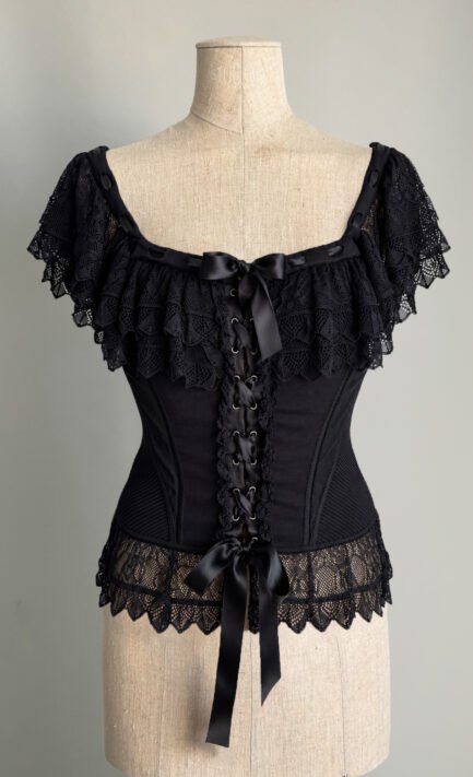VALENTINO SS 2004 Black Runway Corset